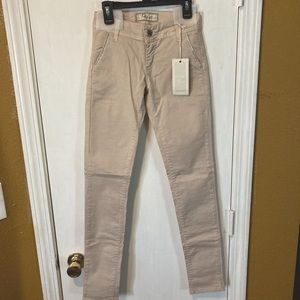 Fly Girl women's size 25 light stone gem embellished skinny stretch trouser pant